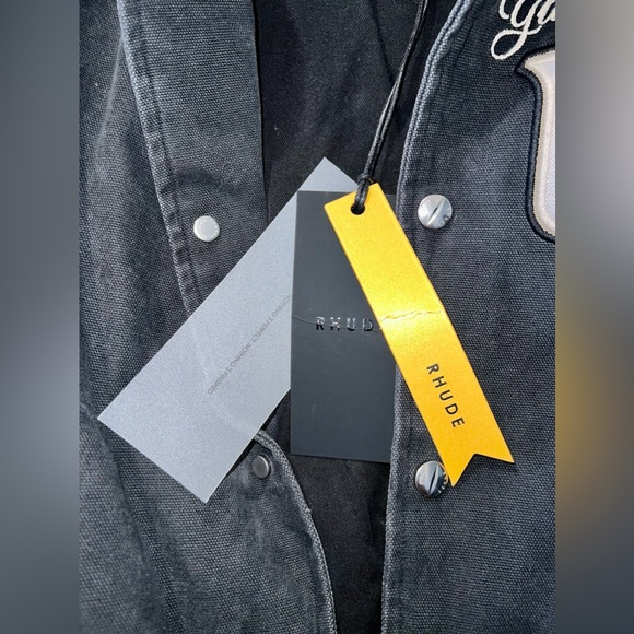 RHUDE Washed Canvas Varsity Jacket - Picture 11 of 11